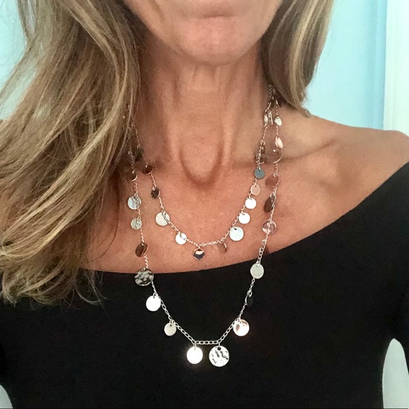 nine west tri tone necklace